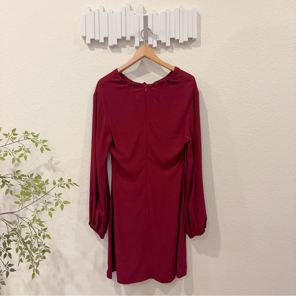 Staud Wine Mini Dress with Black Accents Size XS NWOT - Picture 6 of 6